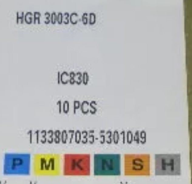 10  PCS  ORIGINAL  INSERTS‎     ‎HGR 3003C-6D IC830