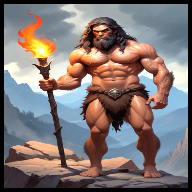 30 Custom Caveman With Torch Personalized Address Labels