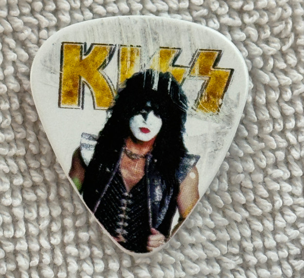 Kiss Guitar Pick Paul Stanley 2023 End of the Road Tour His STAGE USED Plectrum