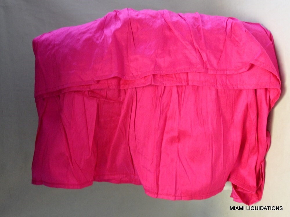The Slumber Girls Collection FULL hot pink fuchsia bed skirt BD2002 MSRP $149