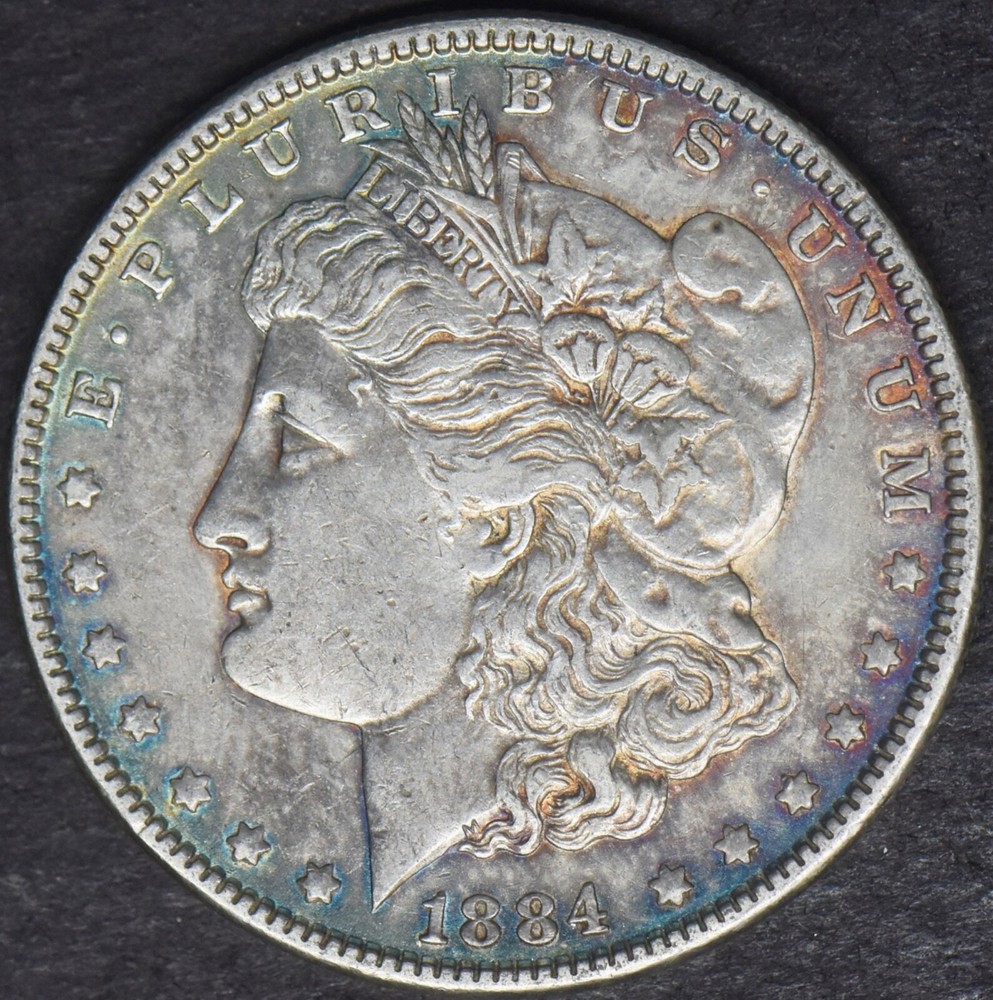 1884 Morgan Silver Dollar Toned - ✪COINGIANTS✪