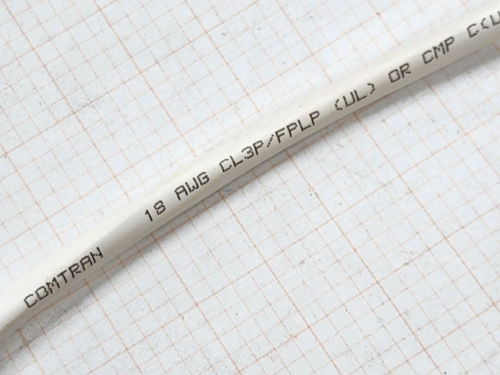 ComTran 34848 18/8C Plenum Stranded Security/Alarm/Control Cable CMP White /50ft