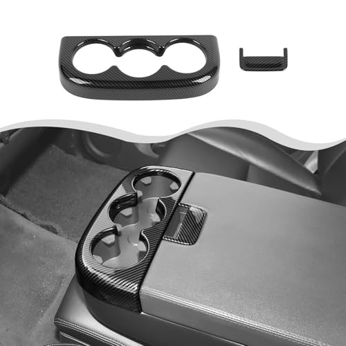 Plastic Front Seat Central Armrest Cup Holder Cup Trim Compatible with Chevy