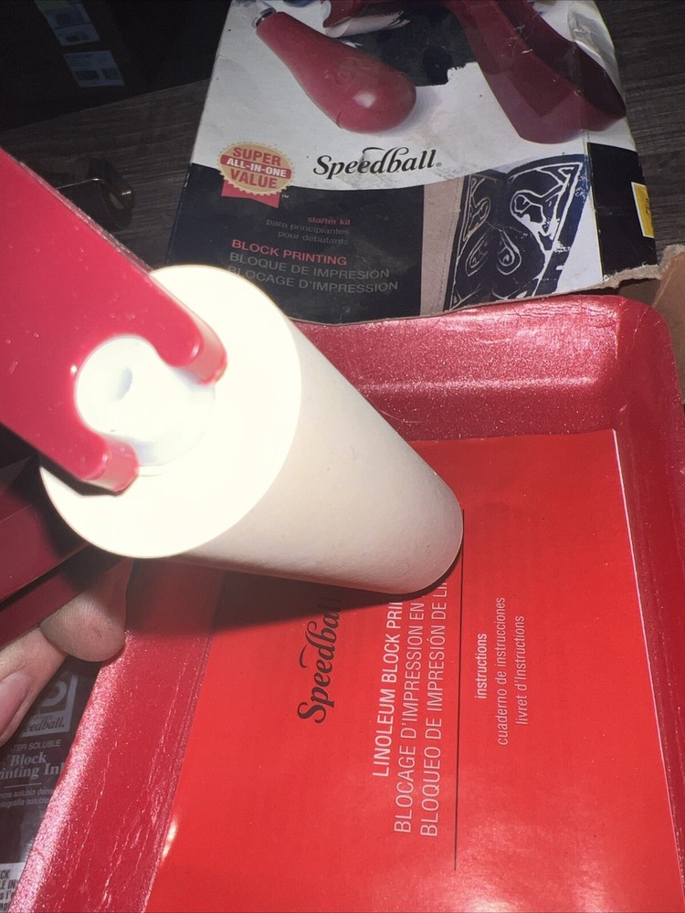 Speedball Block Printing Starter Kit + 3 Rollers ( Some Missing Pieces)
