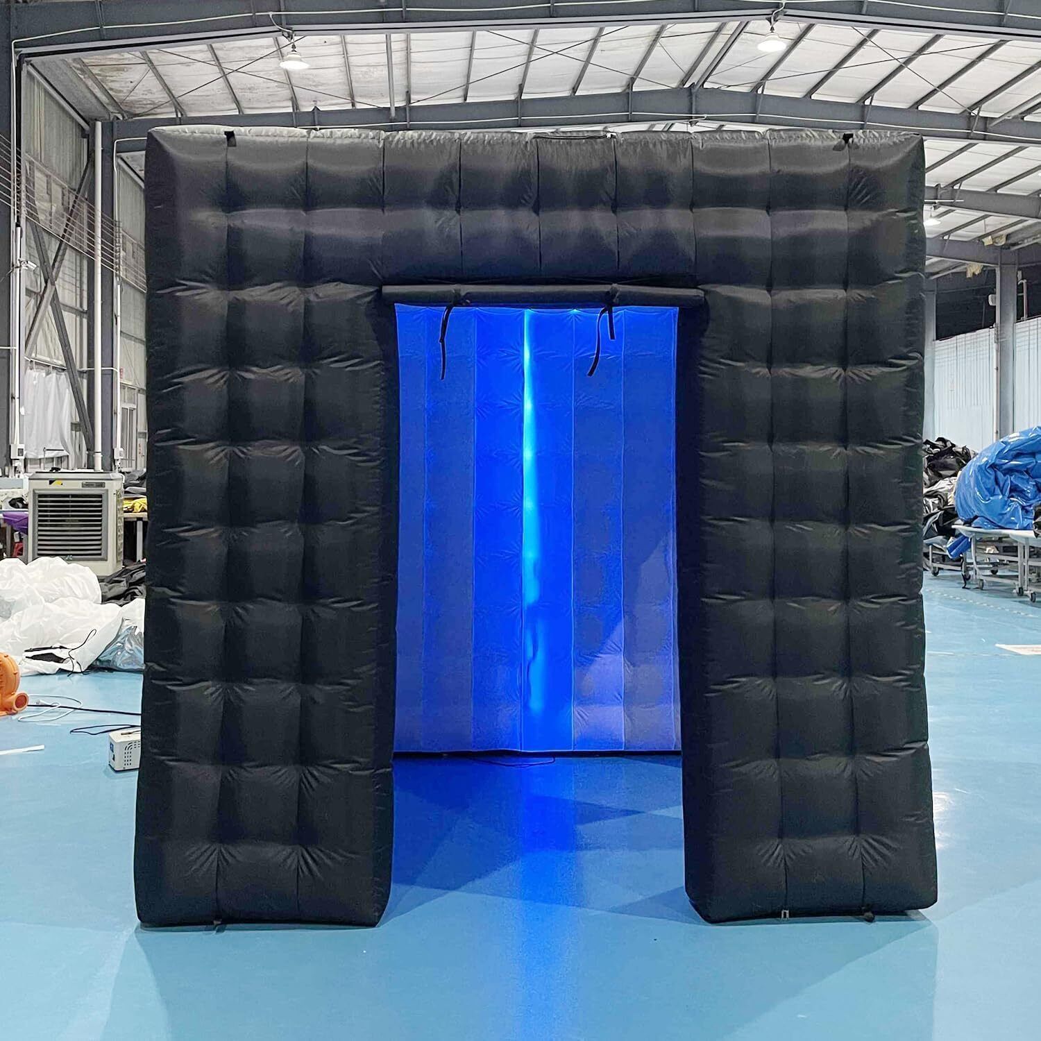 LED 360 2 Doors Photo Booth Enclosure Inflatable Backdrop Inflatable Photo Booth