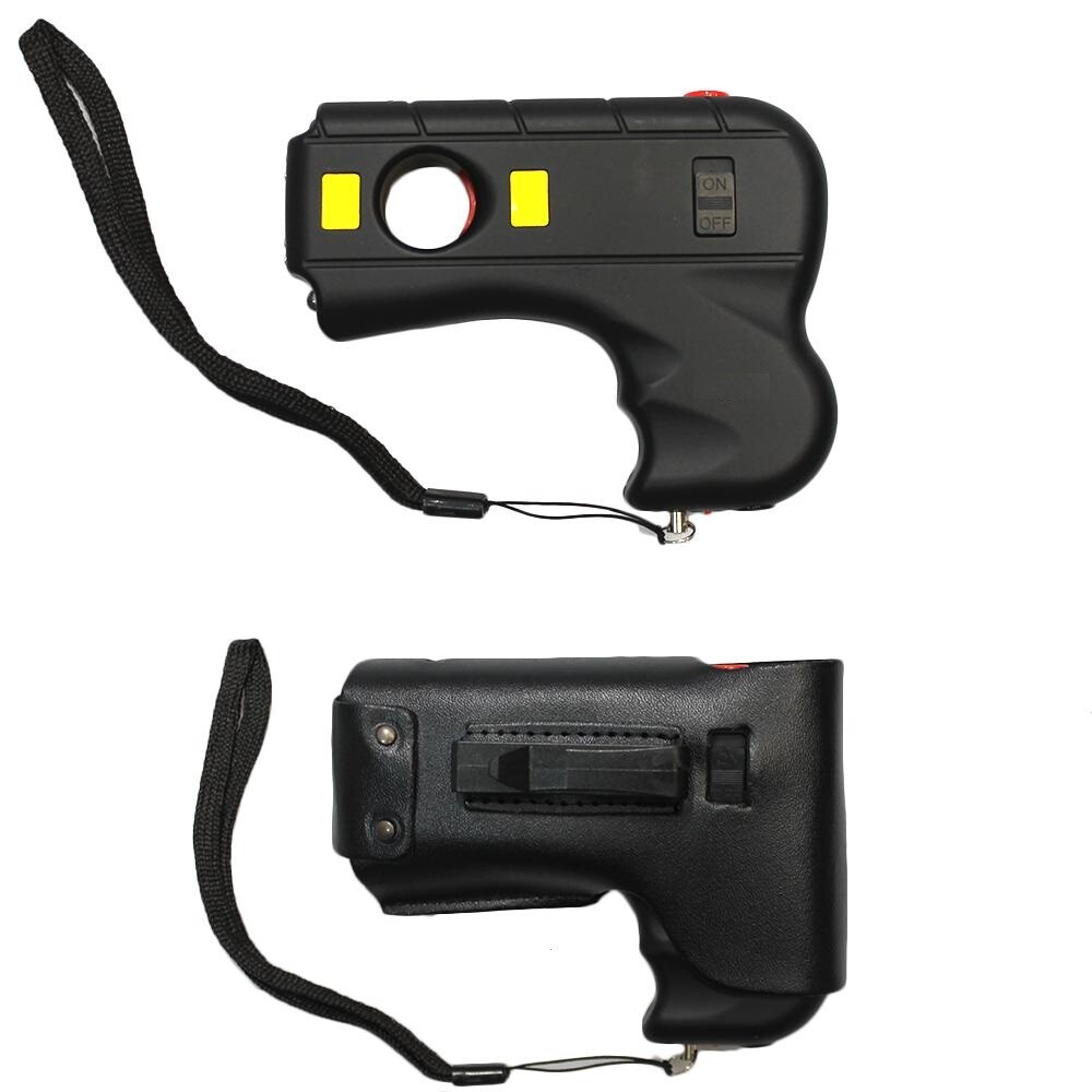 DEFENDER 10 Million Volt Rechargeable Pistol Grip STUN GUN w/ Light & Holster
