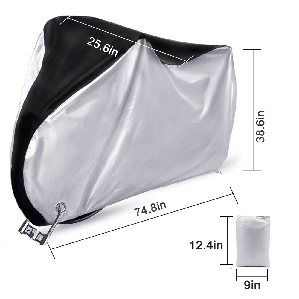 Bicycle Cover Raincoat Dustproof Sunproof Bicycle Protector with Locking Holes