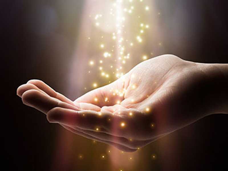 Healing spell cast by Eric