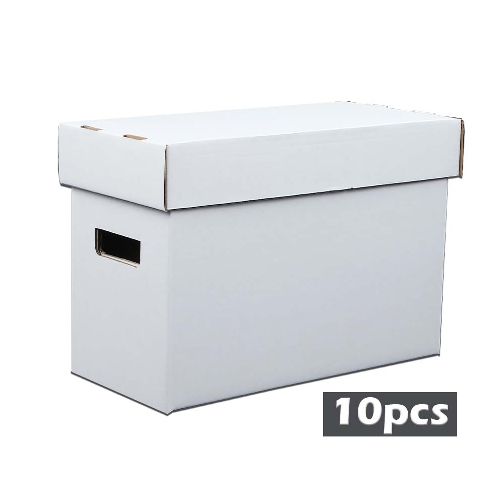 10Pcs Comic Books Storage Boxes Short Holds 150-175 Stackable Durable Archive US