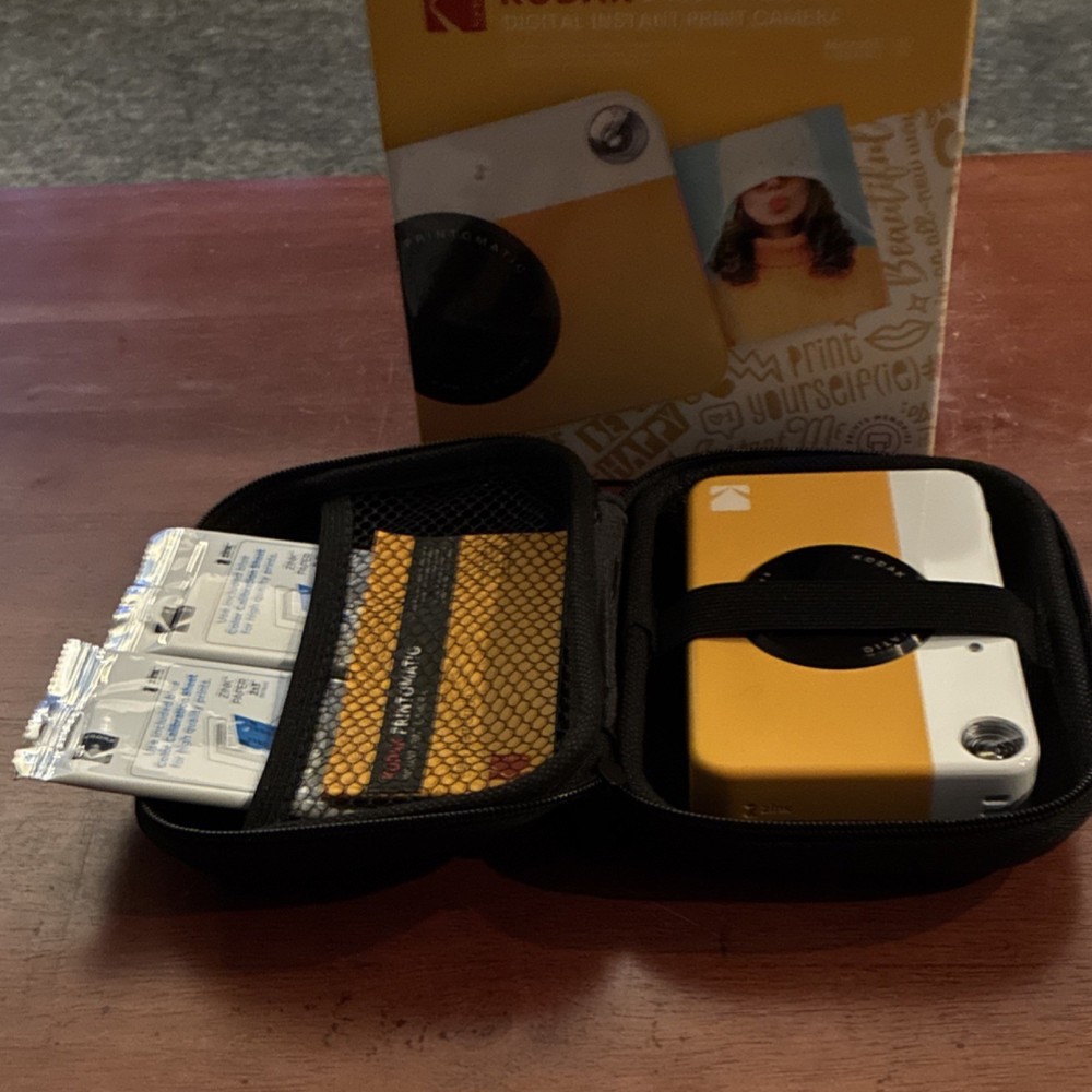 Kodak Printomatic Instant Print Camera Yellow White