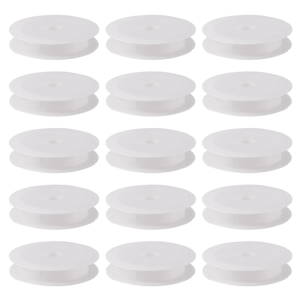 Craftdady 50Pcs Empty Plastic Wire Spools 2.64" in Diameter Thread Bobbins fo...