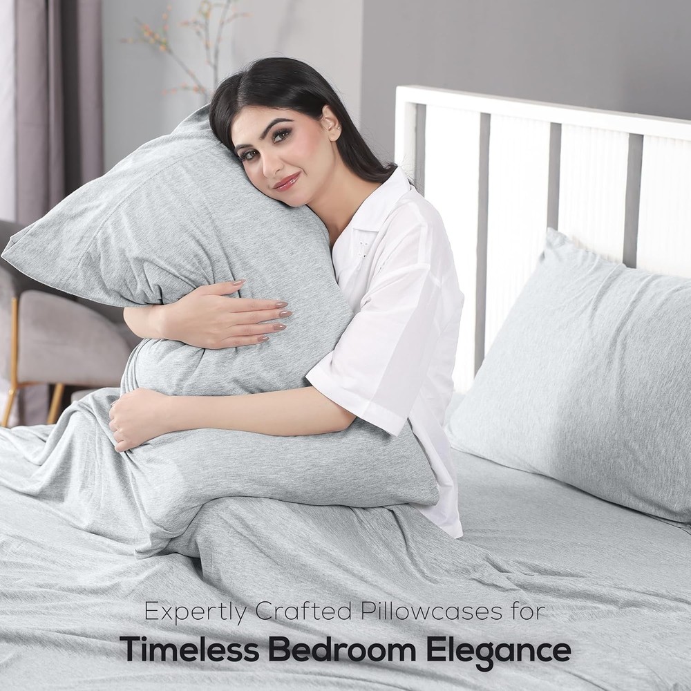 Utopia Bedding Queen Sheet Set - Jersey Knit Sheets 4 Piece – Cotton