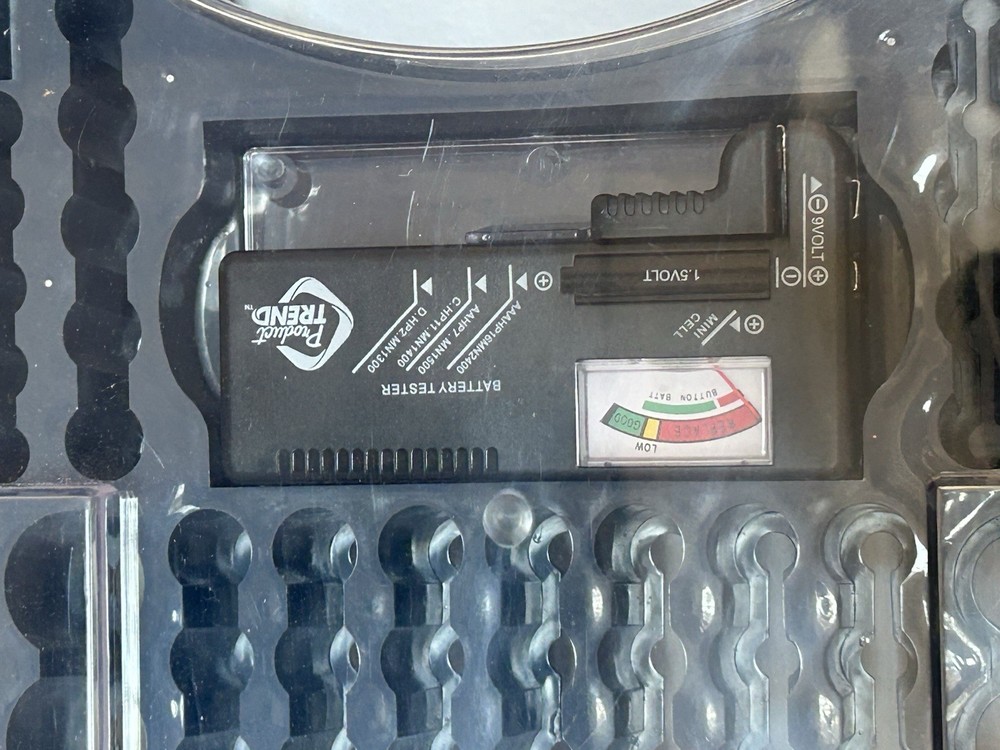 Battery Organizer Storage Case Snap, Portable Battery Tester