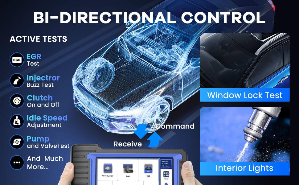 MUCAR VO7S Bidirectional Full Diagnostic Scanner Key Code Tool CANFD FCA Auth BT