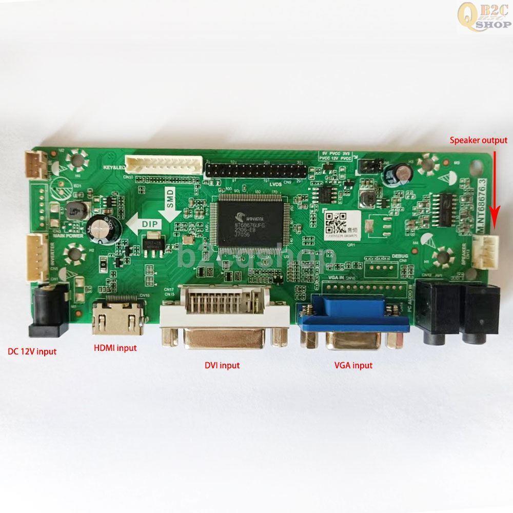 VGA DVI LCD controller display driver board kit for LP173WD1 panel HD-MI