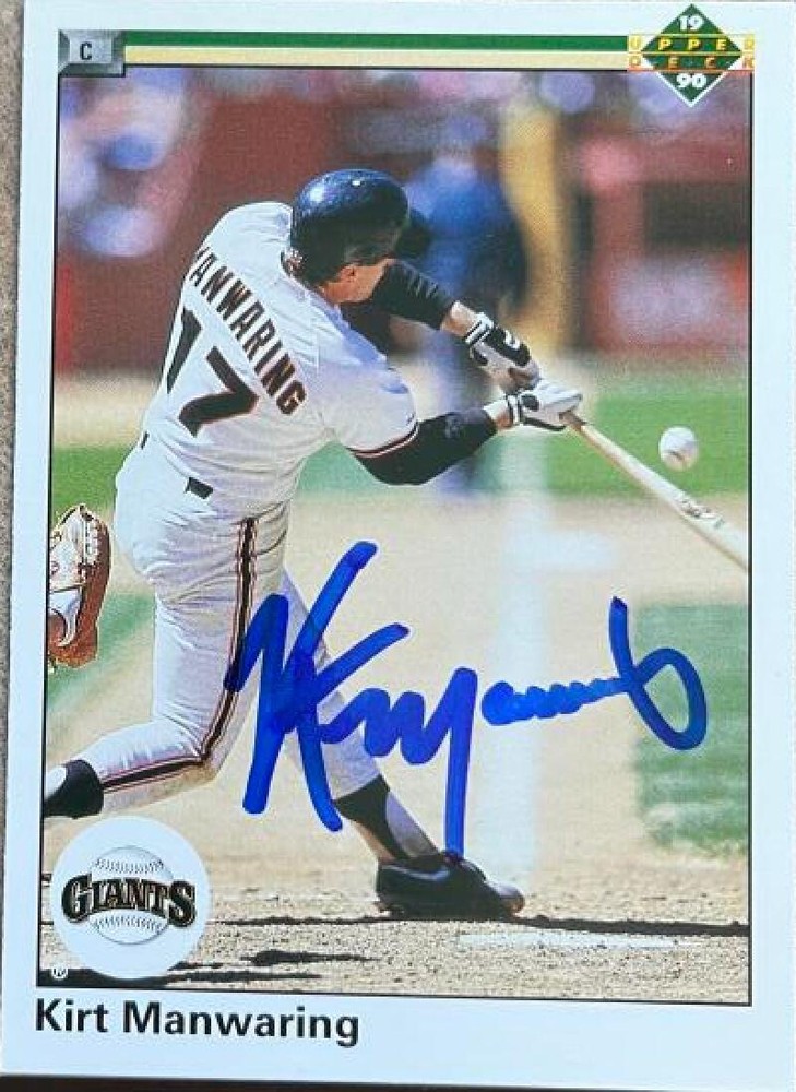 Kirt Manwaring Autographed 1990 Upper Deck #457