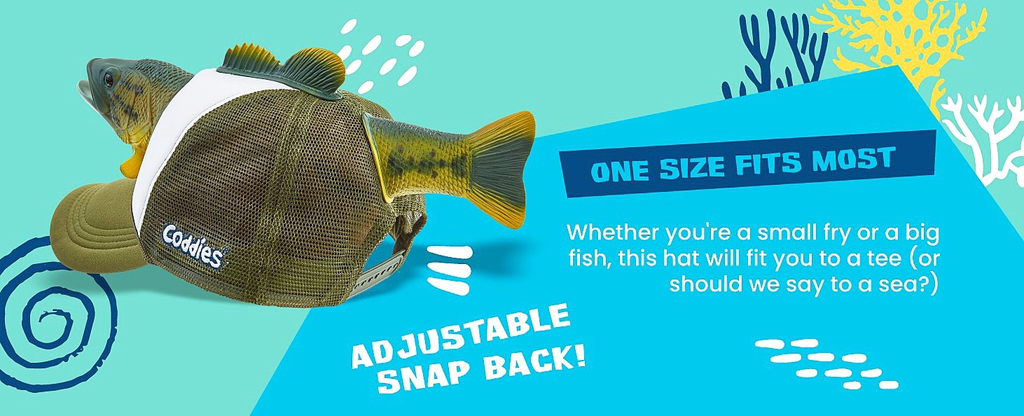 Funny Fish Hat 3D Bass Fishing Hat Perfect Gift Men Women Teen Children Costume