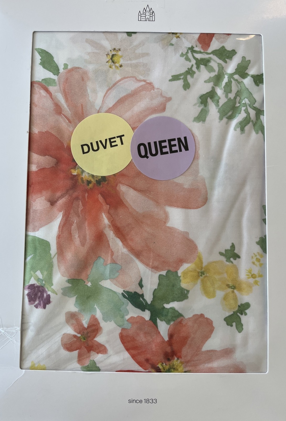 Schlossberg Switzerland~Flora Blanc~Satin Noblesse~Queen Cover~Floral~OEKO~ITALY