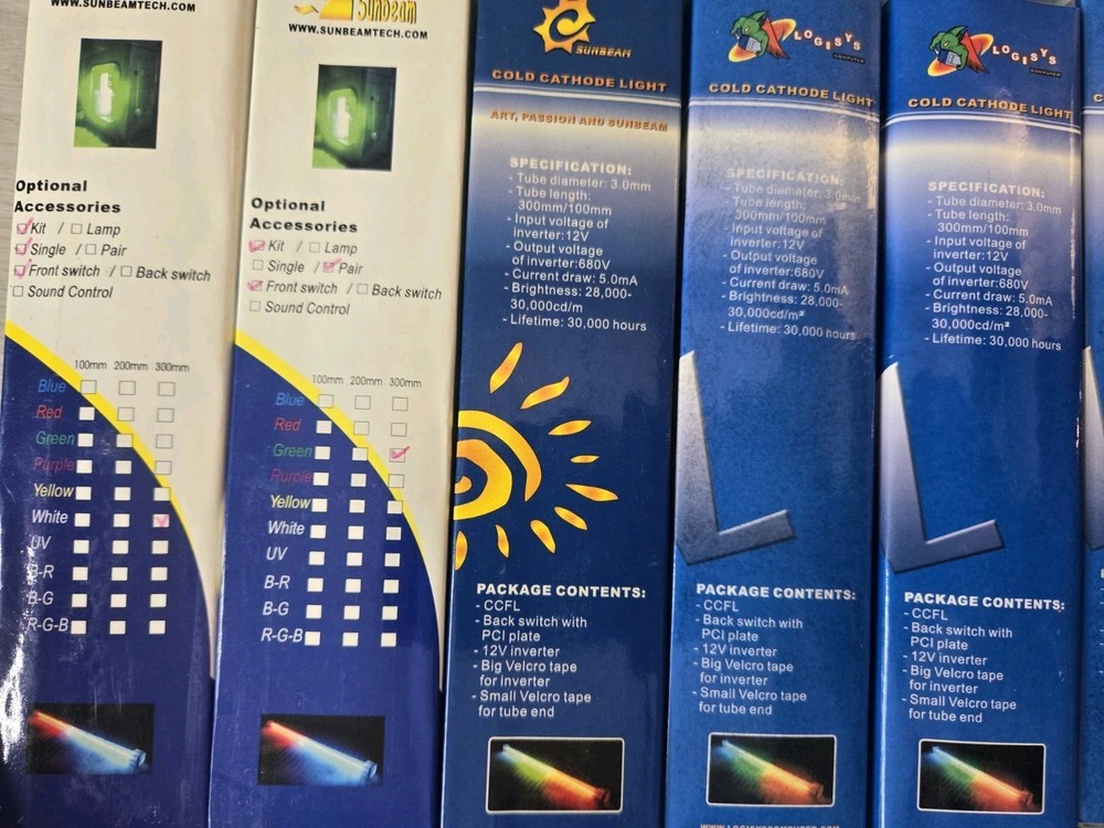 Lot 7 Sealed Logisys Cathode, Meteor Light, Sunbeam Cathode Kits J111