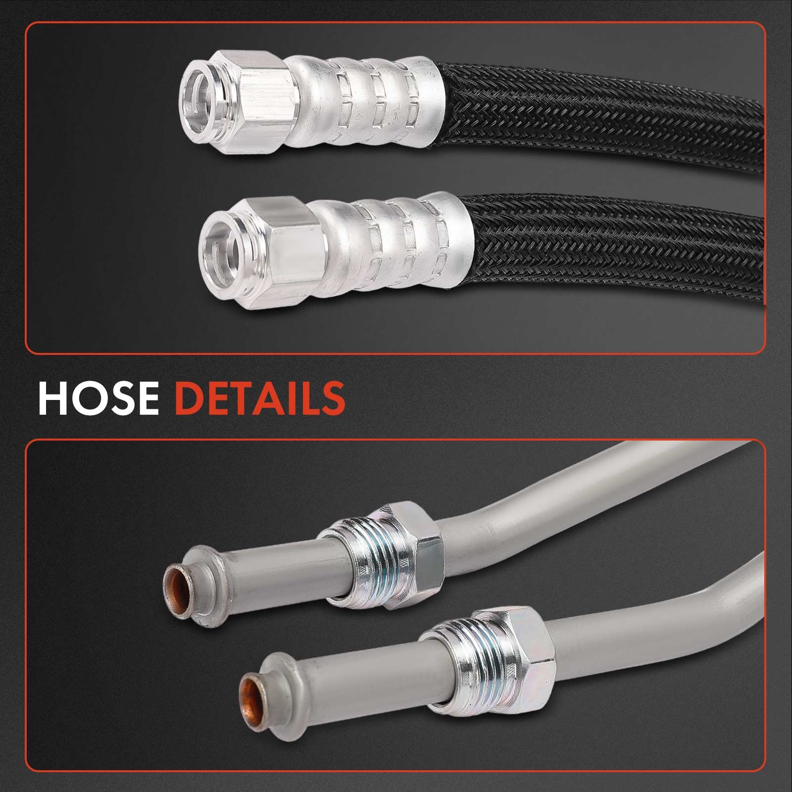 2x Inlet and Outlet(Upper) & Lower Transmission Oil Cooler Line for Jeep Liberty