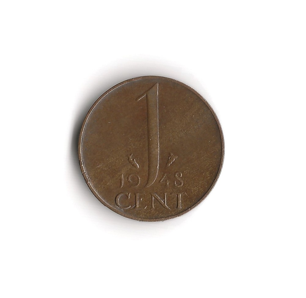 1948 Netherlands - 1 Cent - 916 - Bronze - 2g