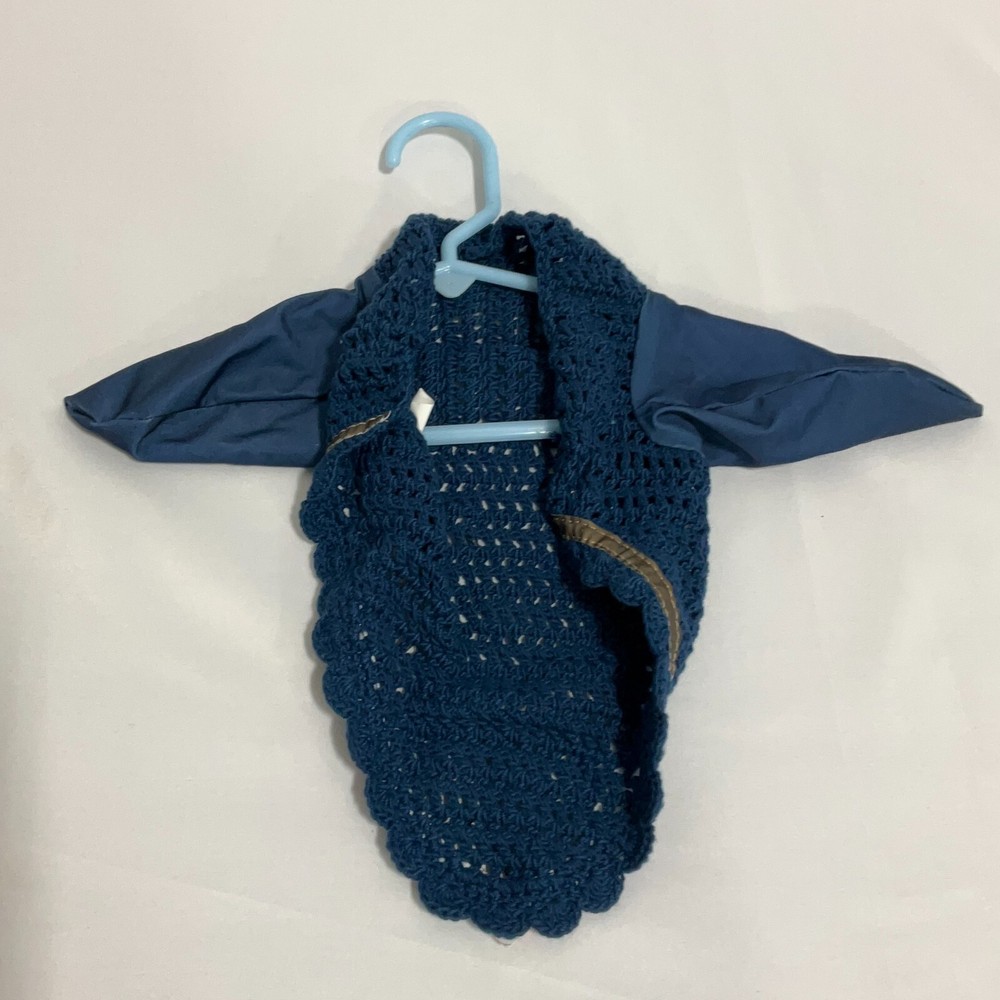 Horze Ear Net Blue Munich Deep Front Crochet Deep Bow Front Soft Elastic Ears