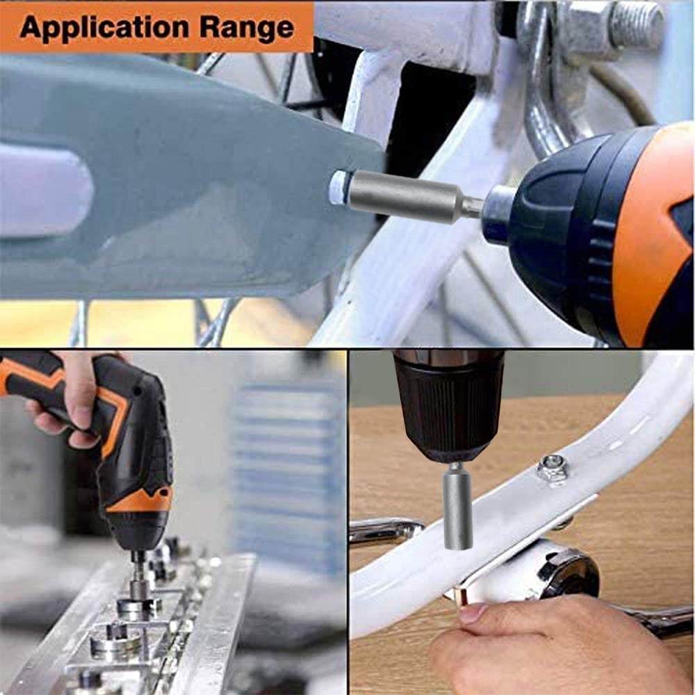 10mm Nut Driver, 1/4" Quick-Change Hex Shank Slotted Drill Bit Socket Wrench ...