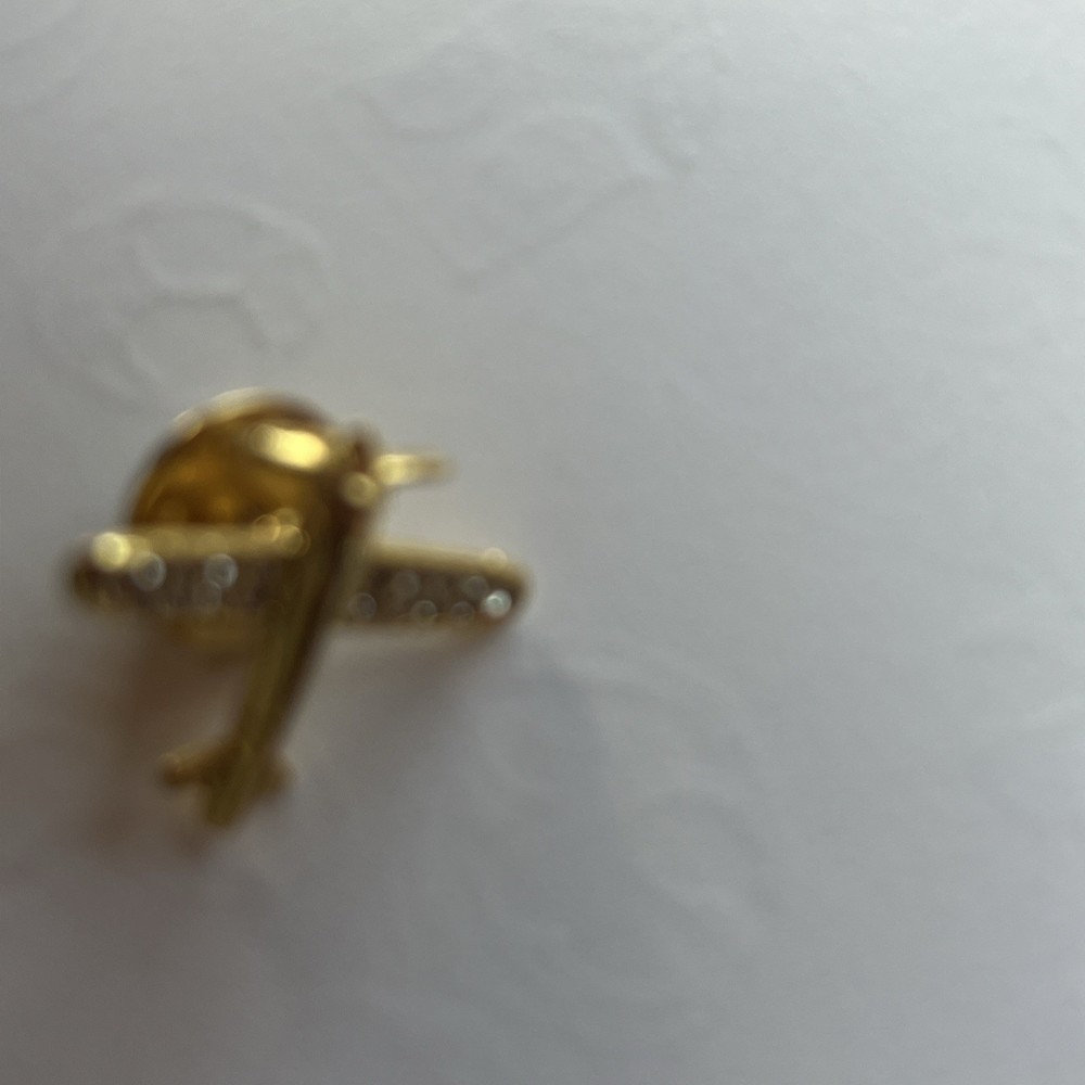 Gold Colored Airplane Pin