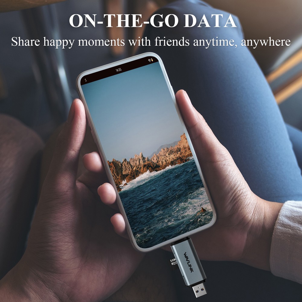 Wavlink Card Reader USB 3.0 Type C to SD Micro SD TF Smart Memory Card Adapter