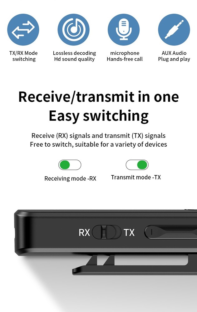 Wireless Audio Adapter 3.5mm male to male audio plug Bluetooth-Compatible