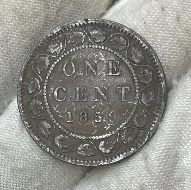 1859 Canada One Large Cent Coin