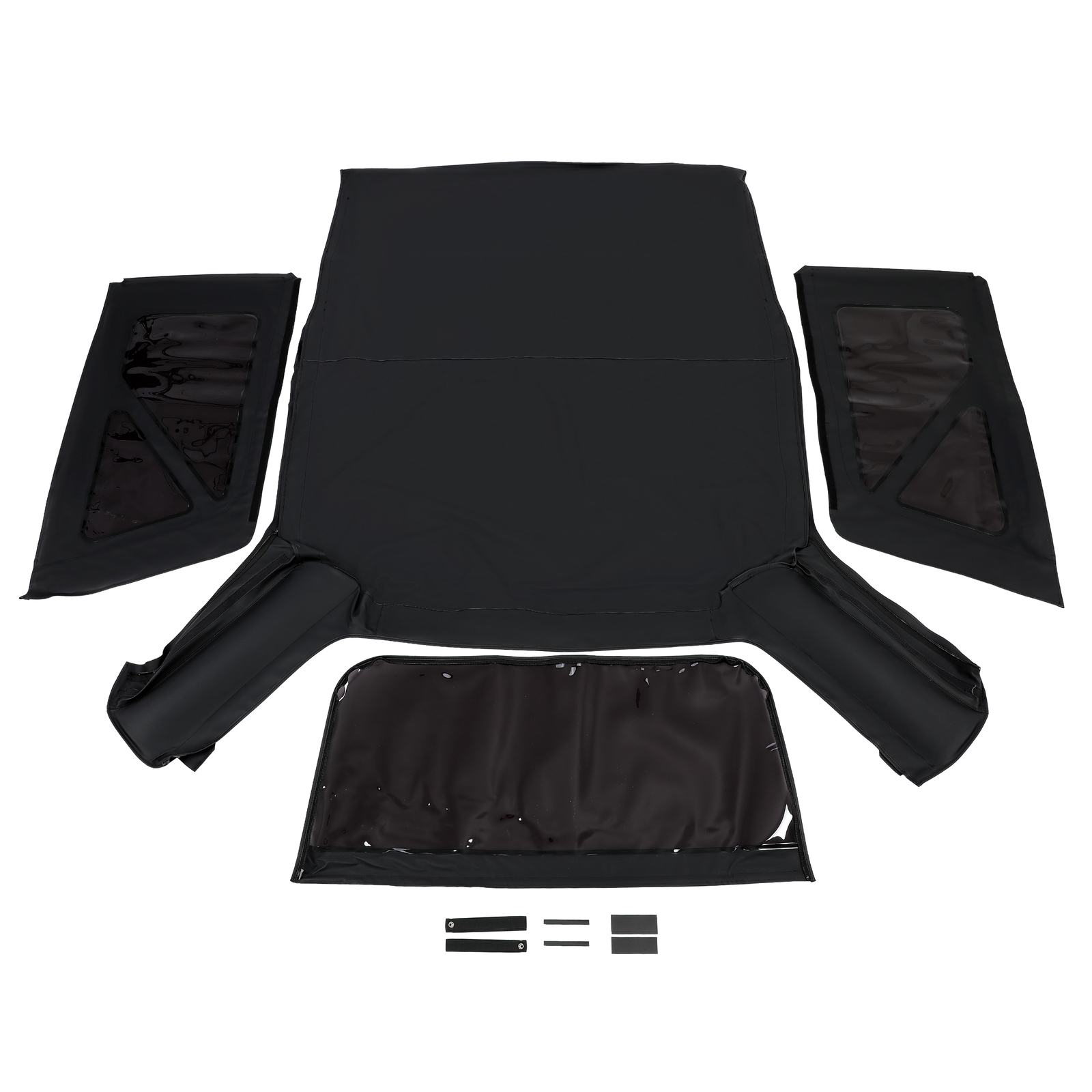 For Jeep Wrangler JK 2 Door 2007-2018 Soft Top + Tinted Zippered Rear Windows