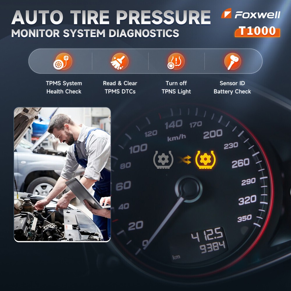 TPMS Reset Activation Tool Foxwell T1000 Universal Sensor Programming Diagnostic
