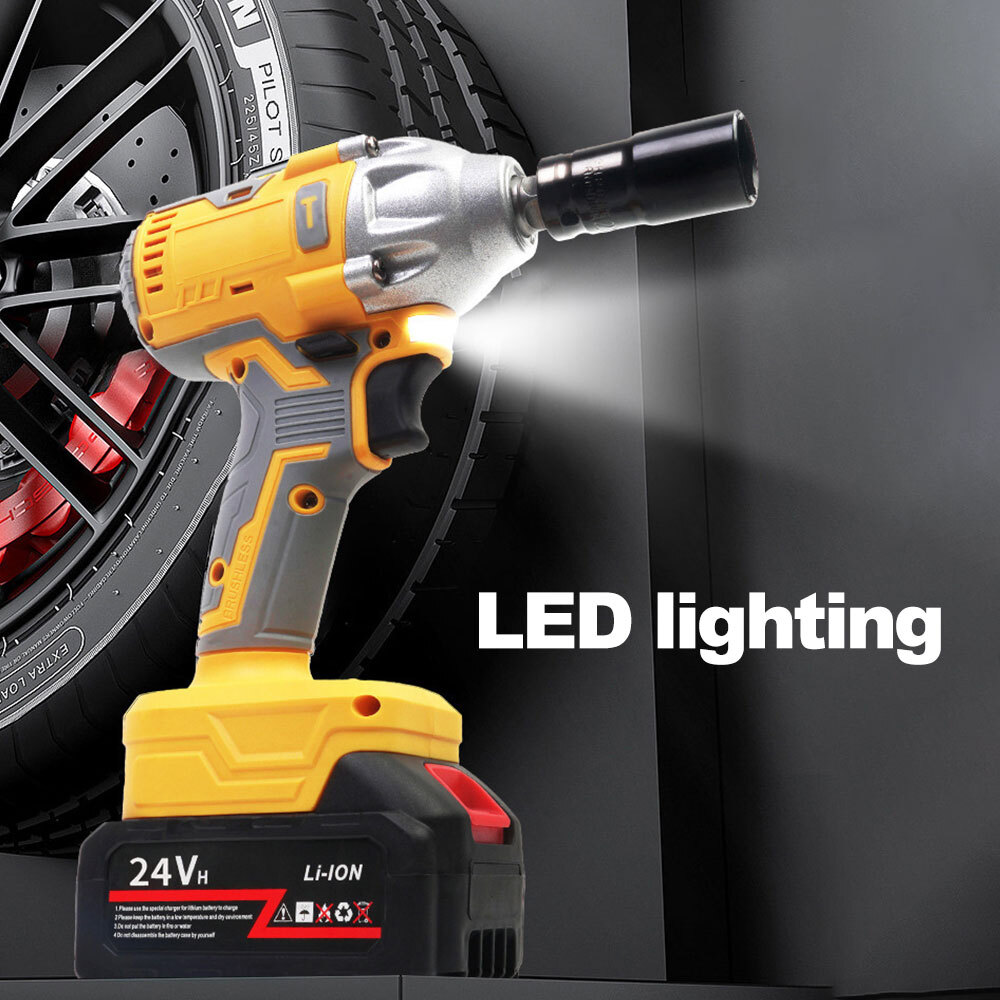 3 IN 1 Cordless Electric Impact Wrench Gun Power Drill Kit 12000RPM w/ 2 Battery