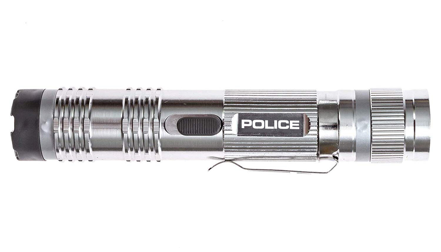 POLICE Stun Gun M12-700 BV Mini Metal Rechargeable LED Flashlight Grey