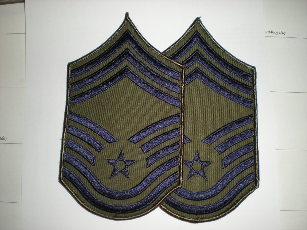 USAF post-1992 CMSGT BDU SUBDUED RANK - FULL SIZE - 1 PAIR