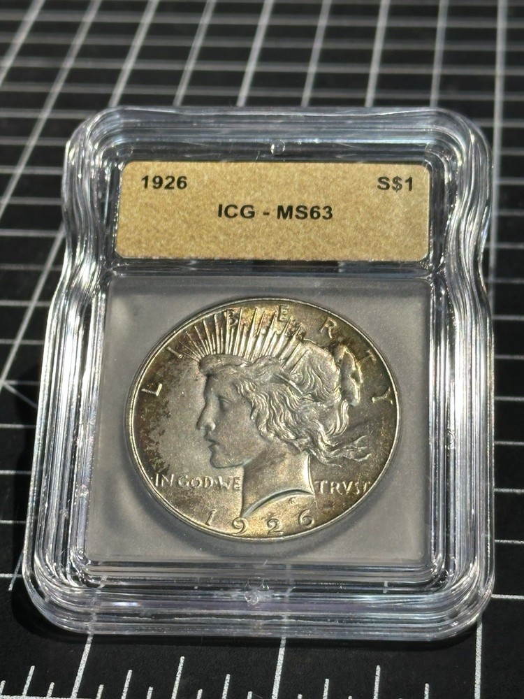1926 Peace Dollar S$1 ICG MS63 Toning