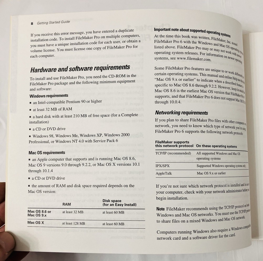 File Maker Pro 6 Getting Started Guide | Vintage User Manual Only | No Software