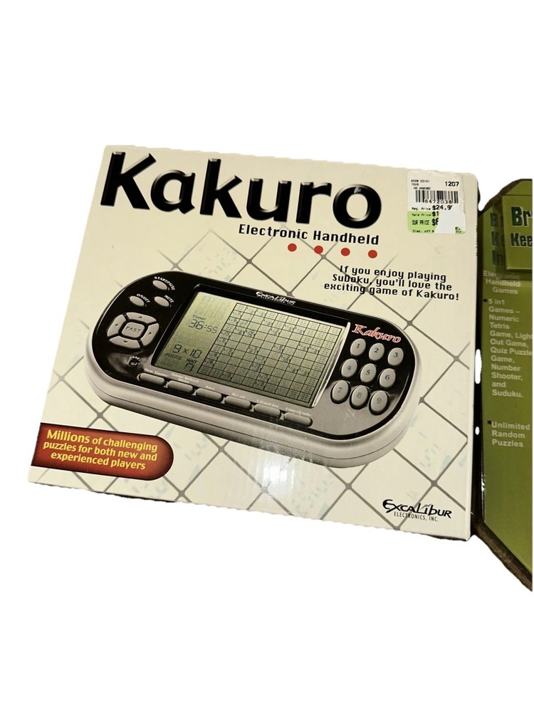 Brain Age & Kakuro Handheld Electronic Games- Both New In Package