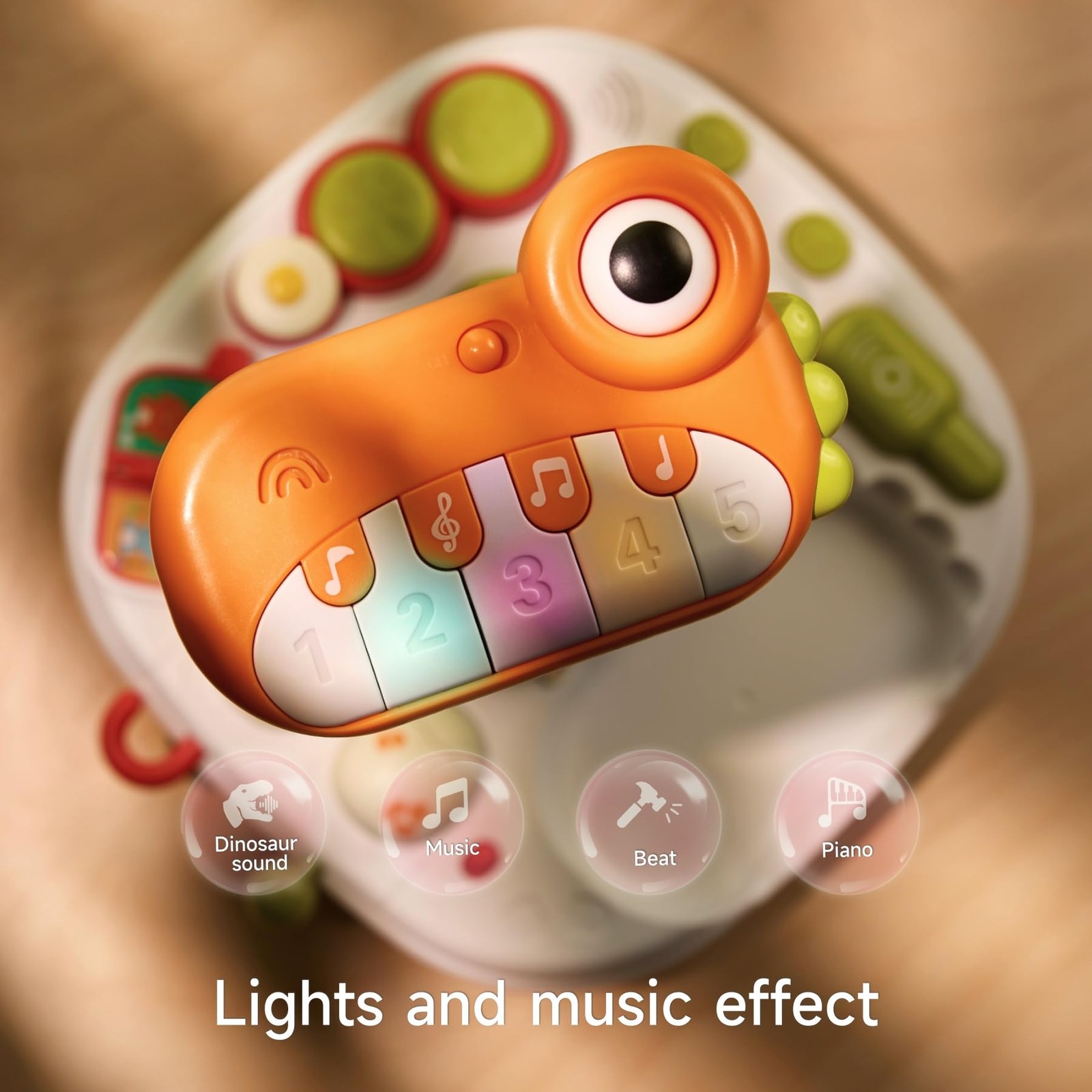 Baby Activity Table Learning & Fun, Baby DJ Table for Sitting Play, Keyboard ...