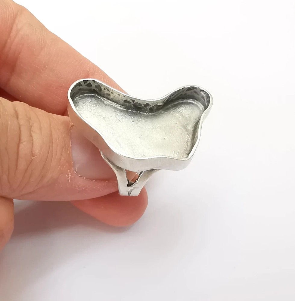 Amorphous Ring Setting Resin Ring Blank Mounting Adjustable Dried Flower Rings
