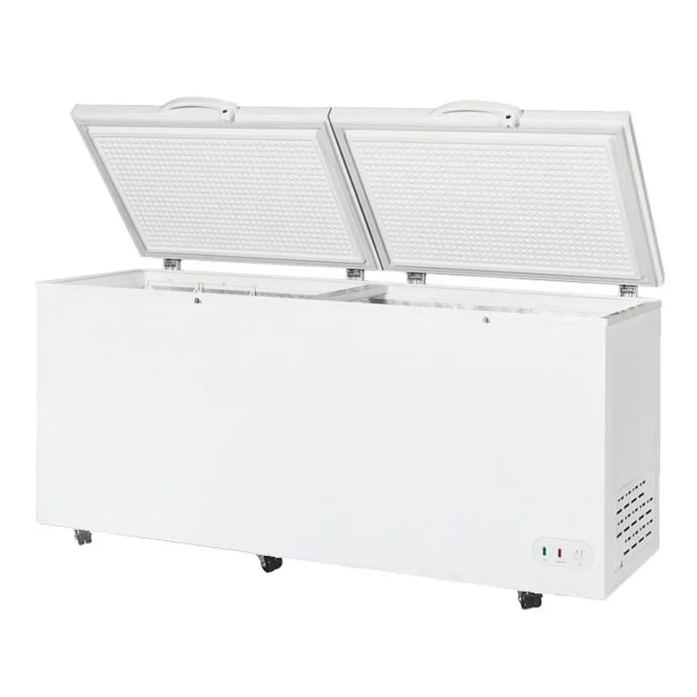 76” White Chest Freezer, Casters, 2 Baskets