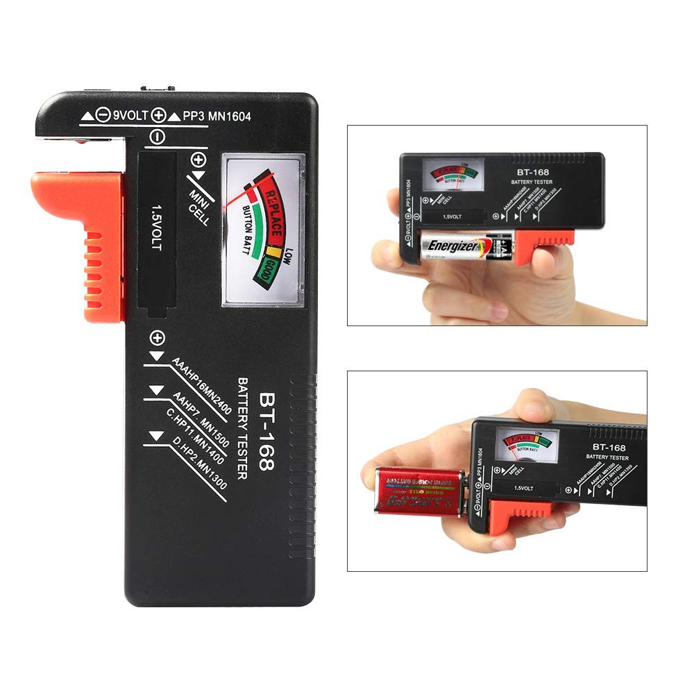 2PCS Universal Battery Tester Checker AA AAA C D 9V Button Cell Household Meter