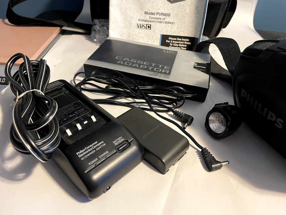 Vintage Philips VHS Camcorder PVR850 UNTESTED