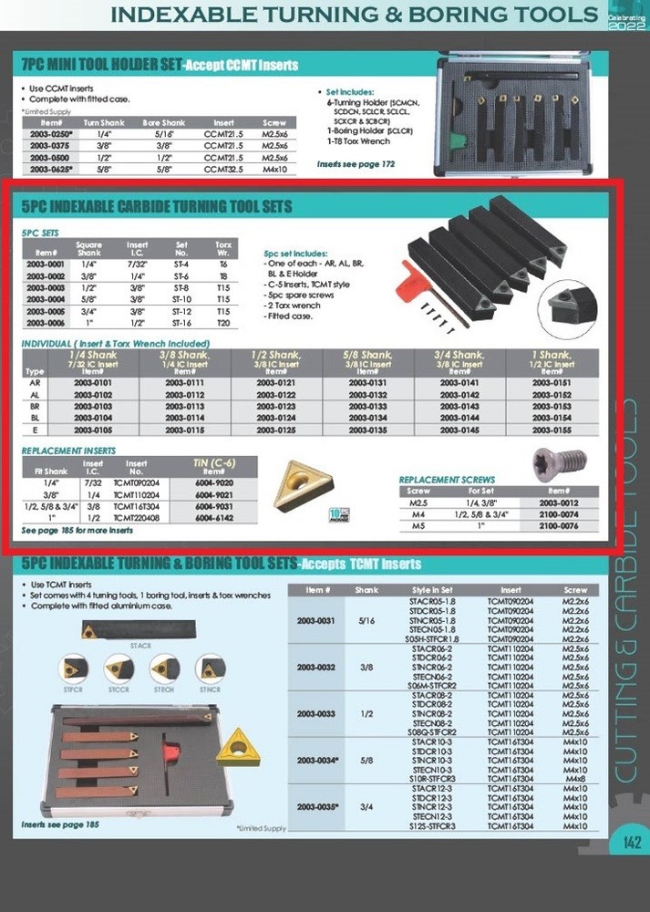 3/8" E6 INDEXABLE CARBIDE TURNING TOOL (2003-0115)