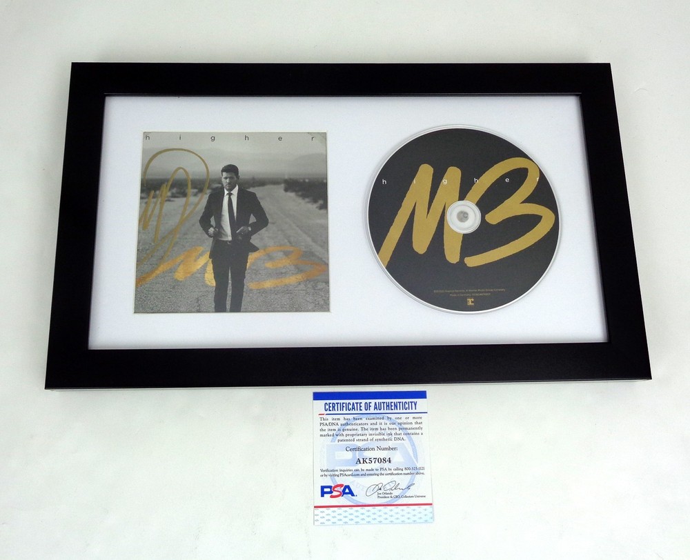 Michael Buble Signed Autograph Higher CD Framed PSA/DNA COA