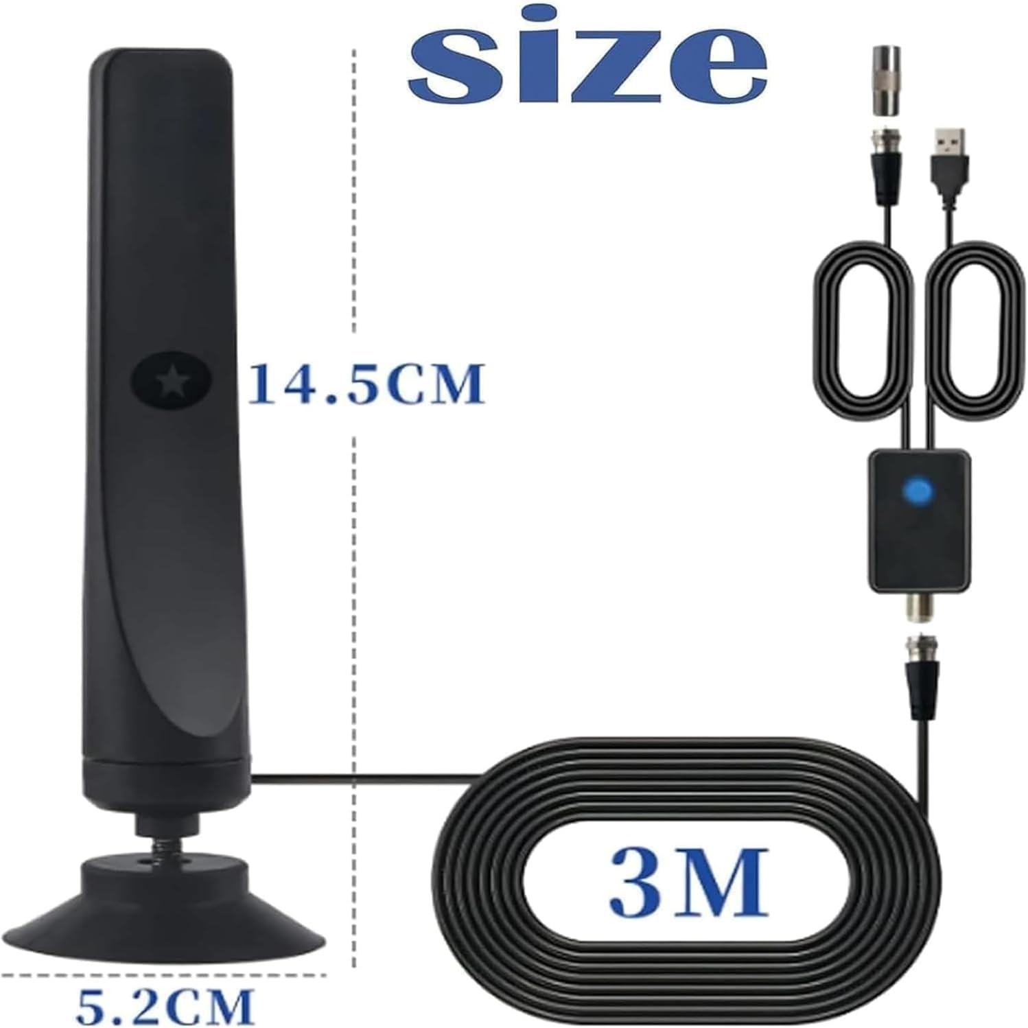 HDTV Antenna 2025 4k 8k 1080p Watch Free View HD Channels Digital Amplified New