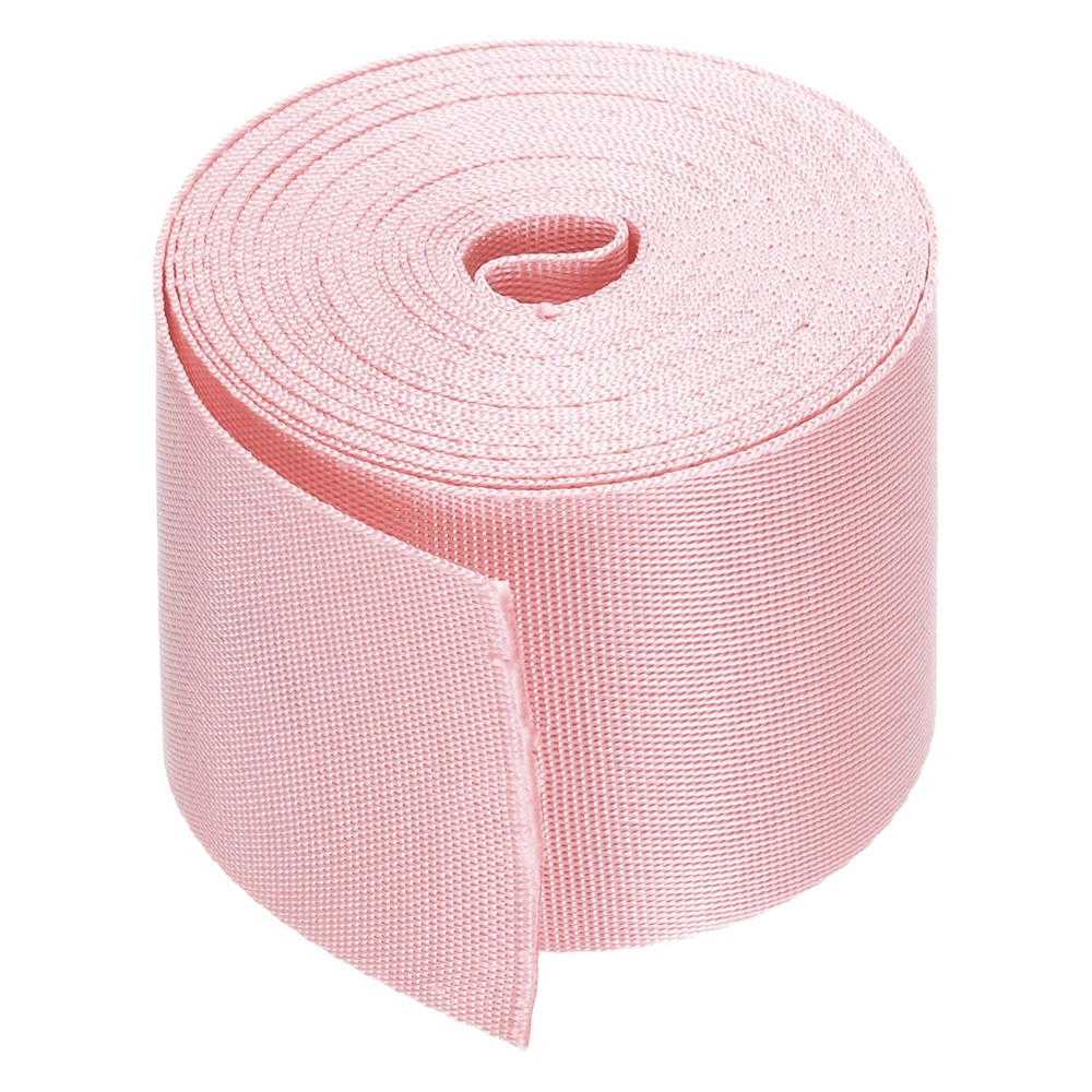 Flat Nylon Webbing Strap 2 Inch 5 Yards Light Rose Pink for Backpack