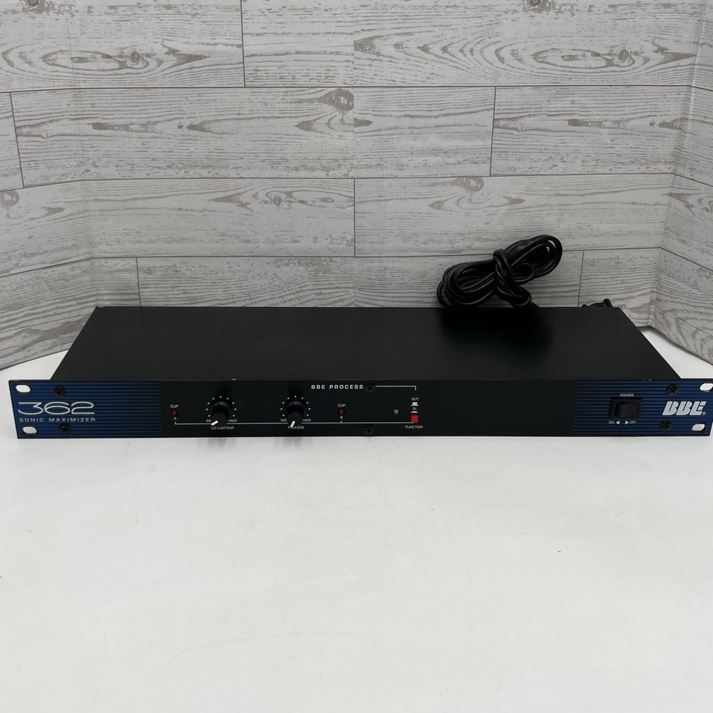 BBE 362 Sonic Maximizer Audio Signal Processor Stereo Rack Unit - Tested Works