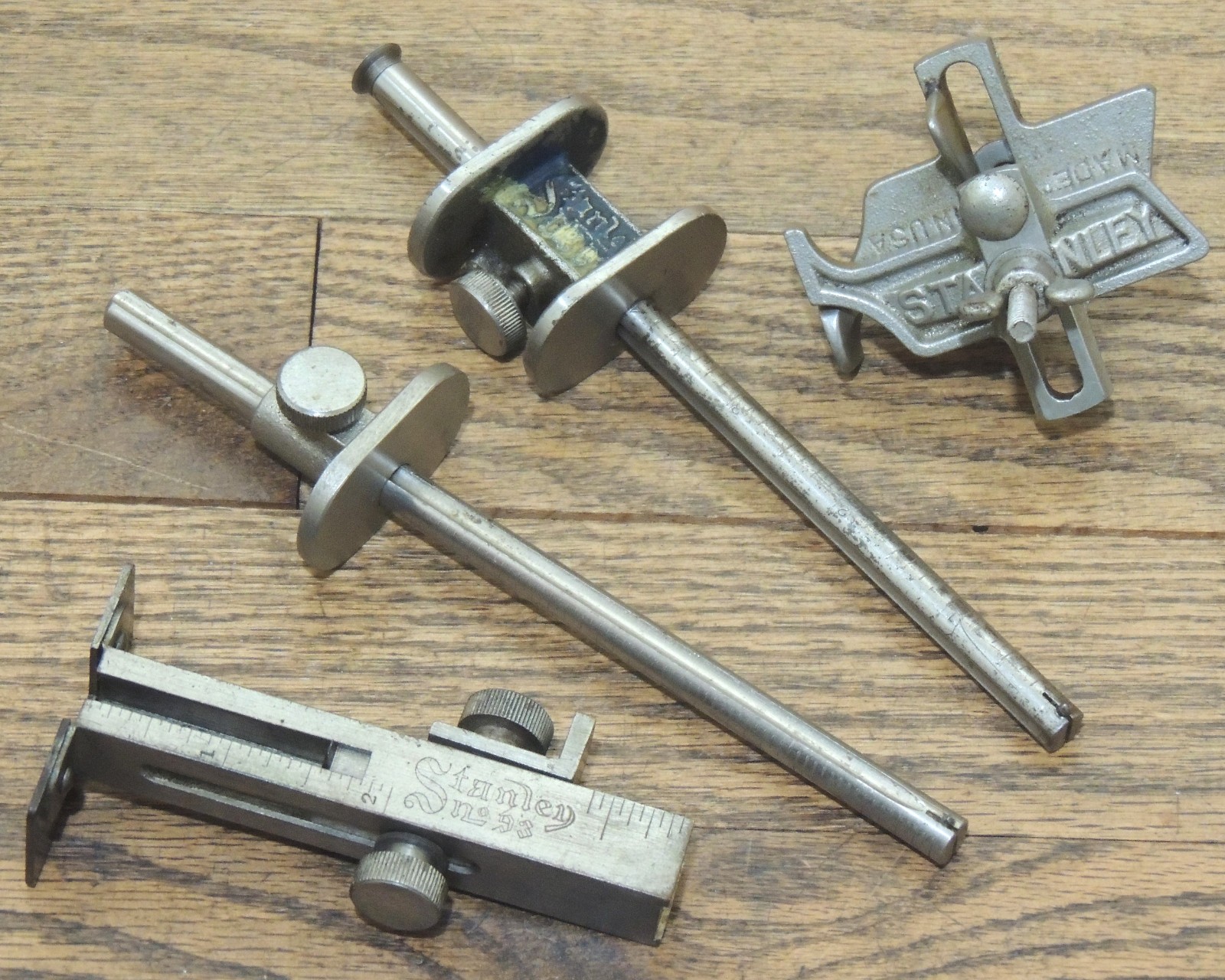 ASSORTED STANLEY GAUGE LOT-49-90-93-97-ANTIQUE HAND TOOL